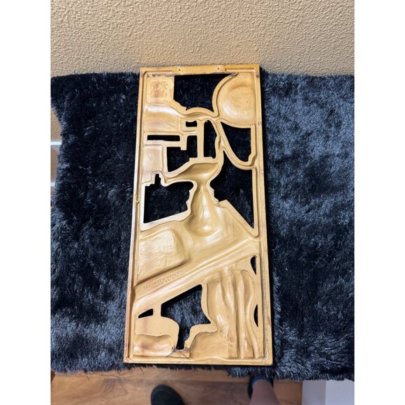 Vintage  TURNER mfg. Wall Art Of Water Pump & Barrel Scene  Rustic Country Home - Picture 6 of 12